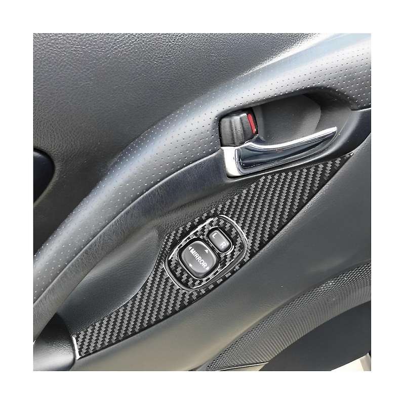 for Celica 2000-2005 Soft Carbon Fiber Window Control Lifting Switch Panel Cover Trim Sticker Acces