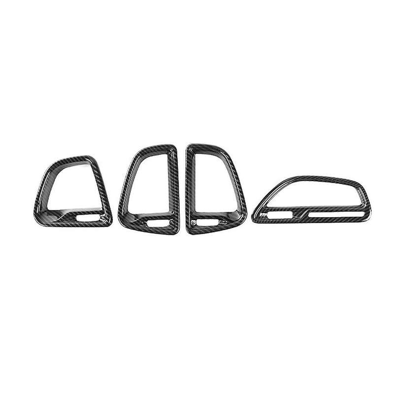 for Center Console Air Conditioner Outlet Vent Trim for 2015-2020 (Carbon Fiber Grain, 4Pcs)