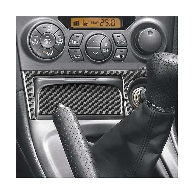 for Celica 2000-2005 Soft Carbon Fiber Central Control Lighter Panel Cover Trim Sticker Accessories
