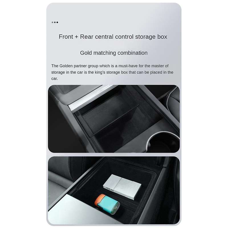 for Central Control Storage Box for Model3 Organizer Armrest Box Car Interior Accessories 2023-2024