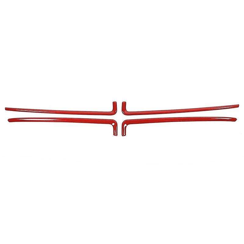 for Charger 2015 2016 2017 2018 2019 2020 Front Grille Inserts Decorative Trim Cover, ABS Red