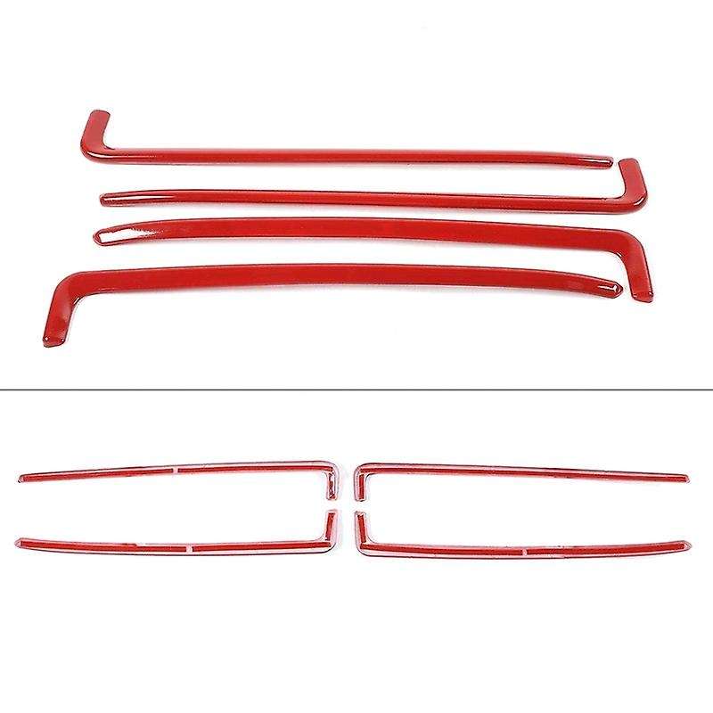 for Charger 2015 2016 2017 2018 2019 2020 Front Grille Inserts Decorative Trim Cover, ABS Red