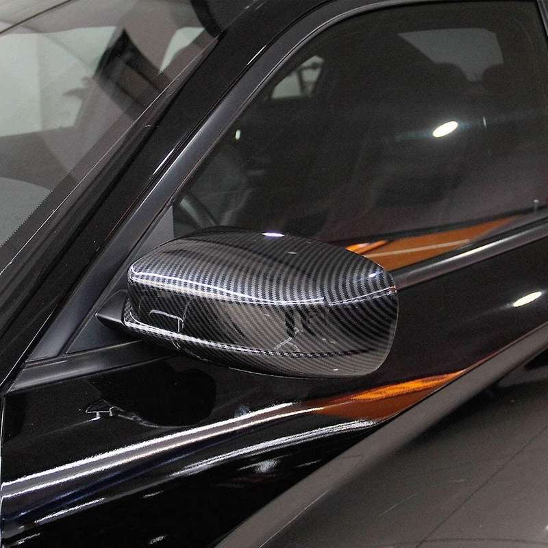 for Charger 2011-2020 Car Carbon Fiber Side Door Mirror Cover Molding Trim Rearview Mirror Cover Acc