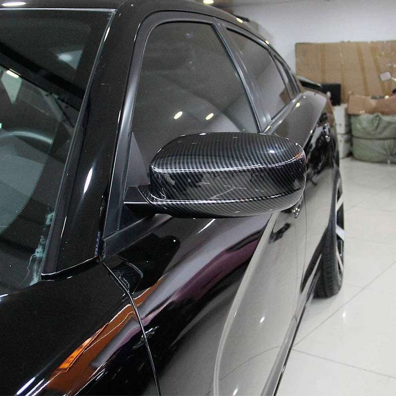 for Charger 2011-2020 Car Carbon Fiber Side Door Mirror Cover Molding Trim Rearview Mirror Cover Acc