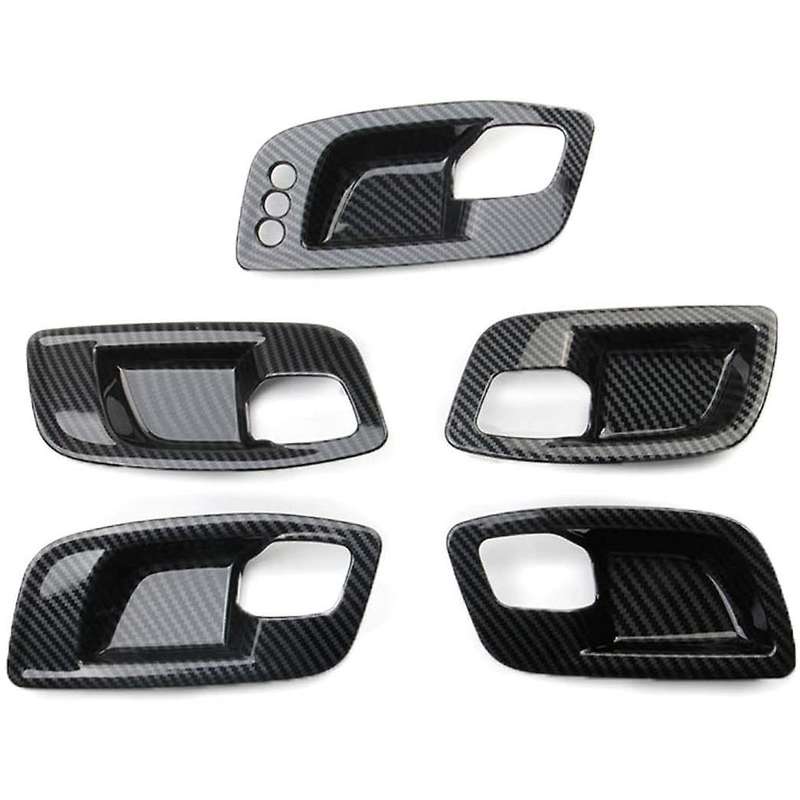 for Charger 2011-2021 Car Carbon Fiber Inner Door Handle Bowl Cover Trim Frame Sticker Decoration Ac