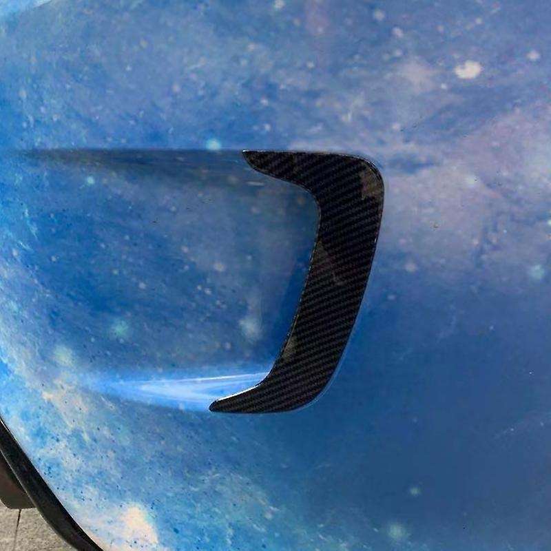 for Charger 2015-2021 Car Carbon Fiber Rear Bumper Wind Knife Trim Side Fin Air Intake Grille Cover