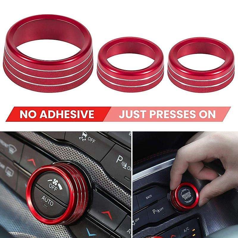 for Charger Durango 2015-2020 Steering Wheel Trim Cover Emblem +Air Conditioner Switch CD Button Kno