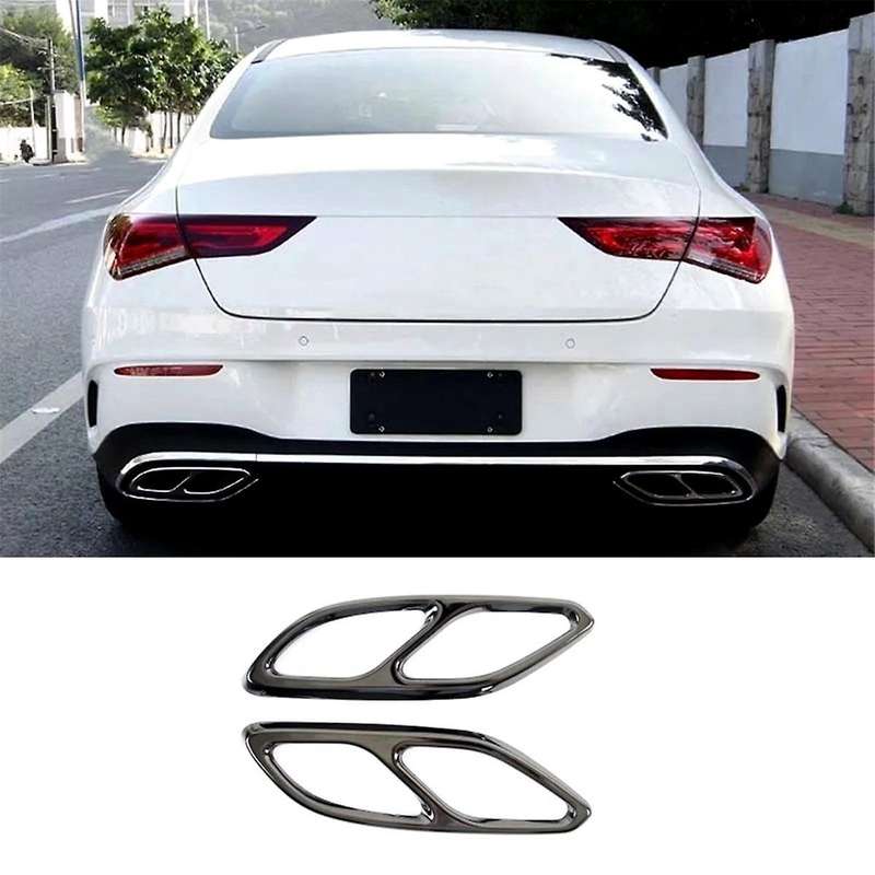 for CLA Class C118 W118 2020-2023 Car Tail Muffler Exhaust Pipe Cover Trim Exterior Accessories - A