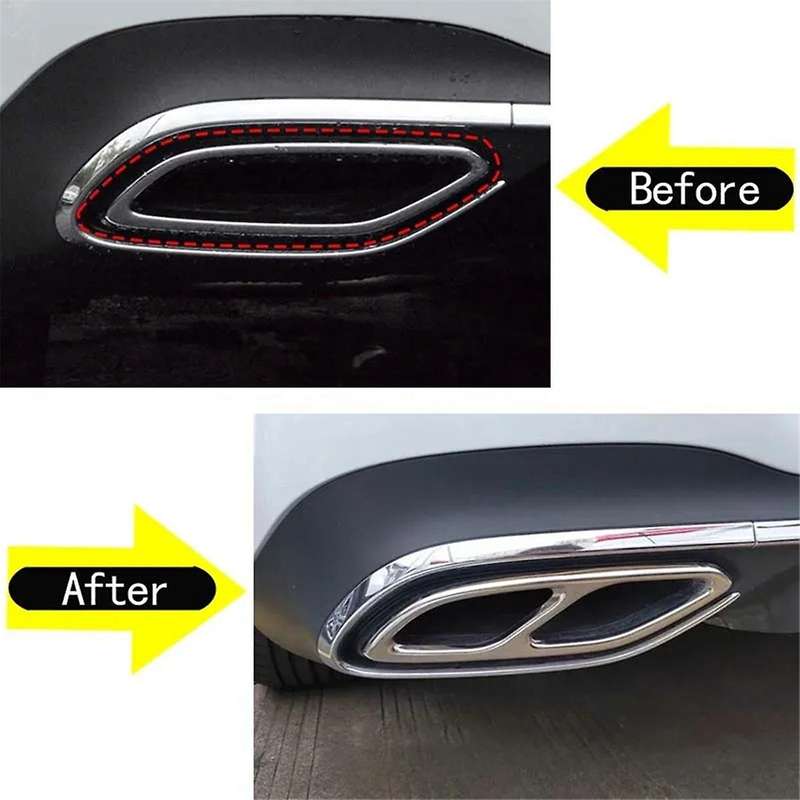 for CLA Class C118 W118 2020-2023 Car Tail Muffler Exhaust Pipe Cover Trim Exterior Accessories - B