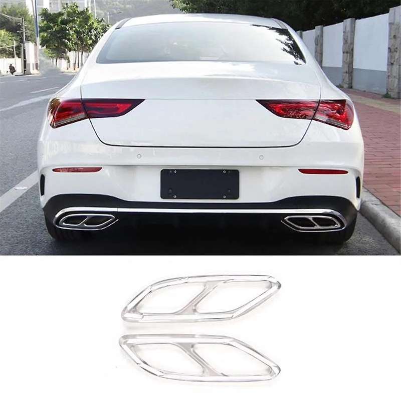 for CLA Class C118 W118 2020-2023 Car Tail Muffler Exhaust Pipe Cover Trim Exterior Accessories - B