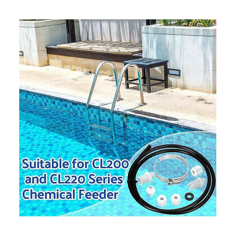 for CL200 220 Offline Feeder Connection Pack with Saddle Clamp Chlorinator Feeder Hose Tubing Swimmi