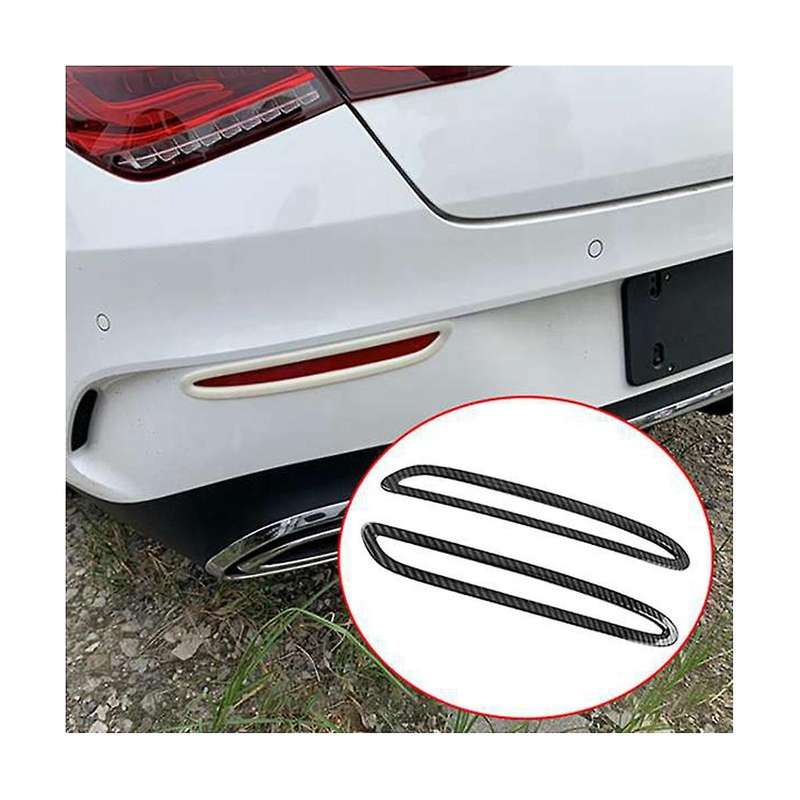 for Cla180 Cla200 C118 2020 Car Carbon Fiber Rear Fog Light Lamp Foglight Cover Trim Decoration Fra