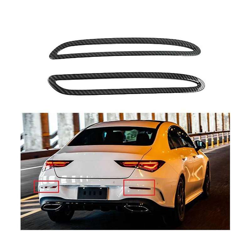 for Cla180 Cla200 C118 2020 Car Carbon Fiber Rear Fog Light Lamp Foglight Cover Trim Decoration Fra
