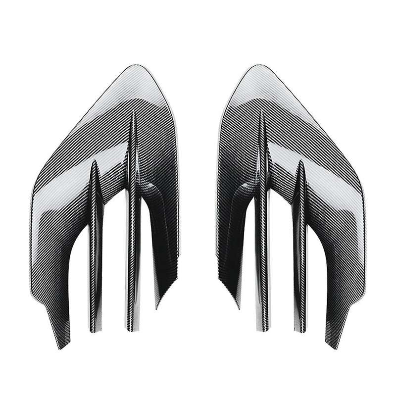 for Class W167 C167 Gle450 2024+ Front Bumper Fog Light Grille Cover Trim Carbon Fiber