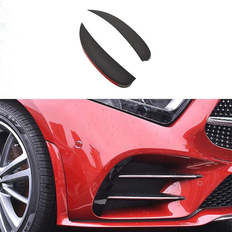 for CLS350 CLS400 CLS300 AMG43 2018-2020 Front Side Bumper Lip Splitter Spoiler Fog Lamp Trim Black
