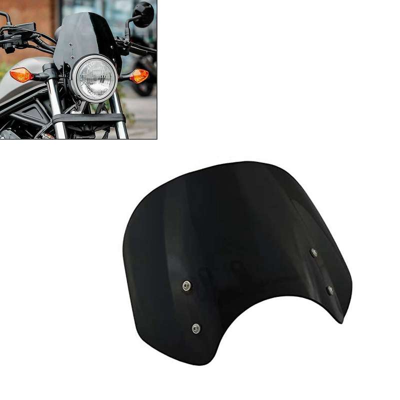 for CMX300 CMX500 Rebel 300 500 2017-2020 Windscreen Windshield Shield Screen with Bracket (Smoke)