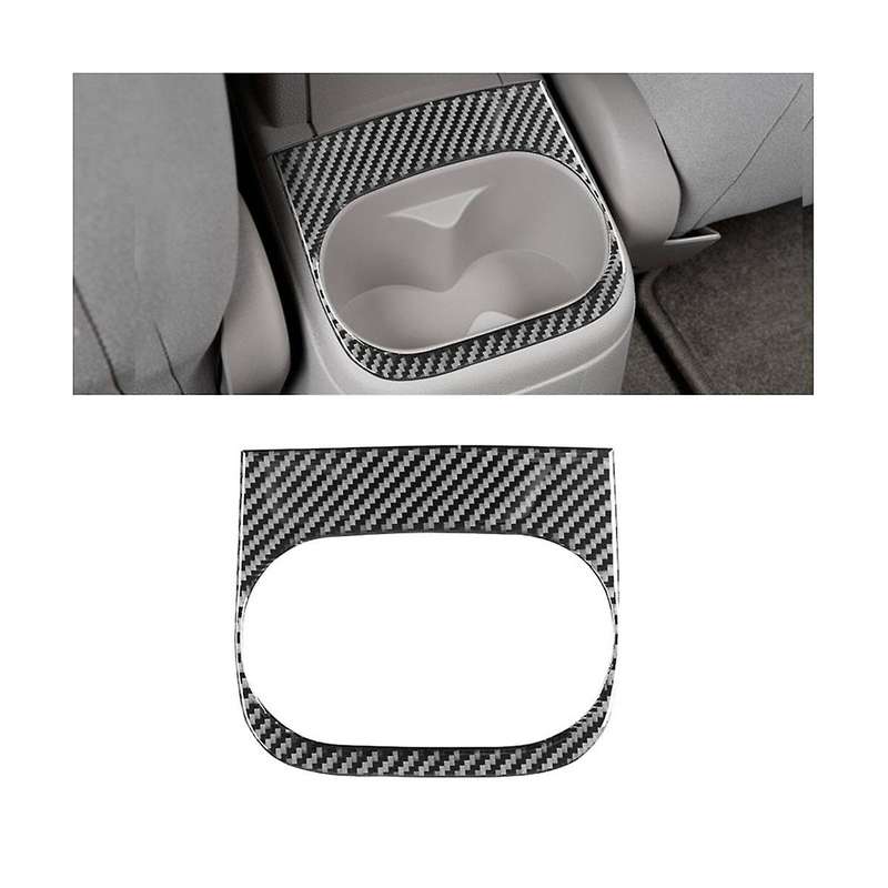 for Cobalt 2005-2010 Soft Carbon Fiber Car Rear Seat Water Cup Holder Cover Trim Sticker Accessories