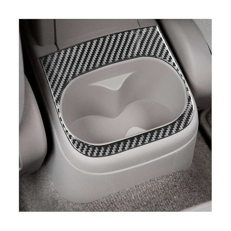 for Cobalt 2005-2010 Soft Carbon Fiber Car Rear Seat Water Cup Holder Cover Trim Sticker Accessories