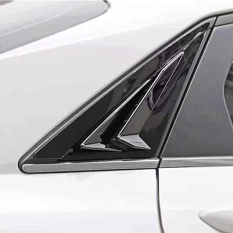 for CN7 2020-2021 2PCS/Set Rear Side Window Shutters Decoration Trim Body Kits Glossy Black