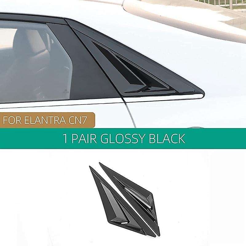 for CN7 2020-2021 2PCS/Set Rear Side Window Shutters Decoration Trim Body Kits Glossy Black
