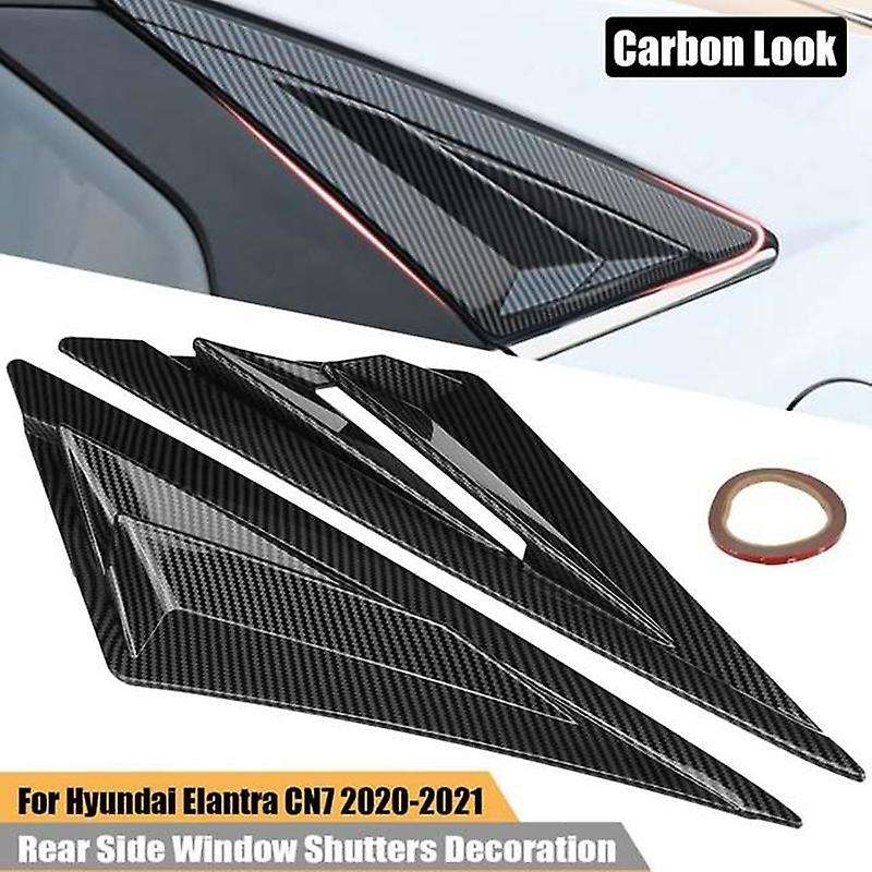 for CN7 2020-2021 2PCS/Set Rear Side Window Shutters Decoration Trim Body Kits Carbon Look