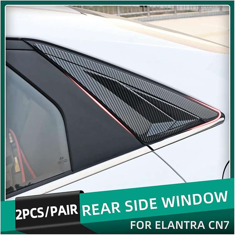 for CN7 2020-2021 2PCS/Set Rear Side Window Shutters Decoration Trim Body Kits Carbon Look