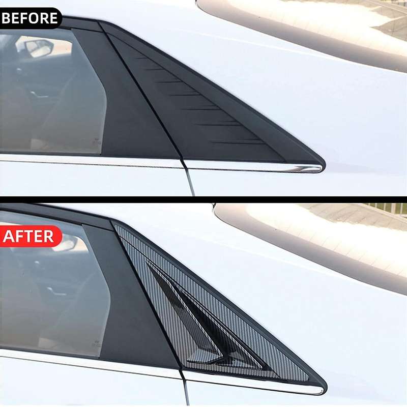 for CN7 2020-2021 2PCS/Set Rear Side Window Shutters Decoration Trim Body Kits Carbon Look