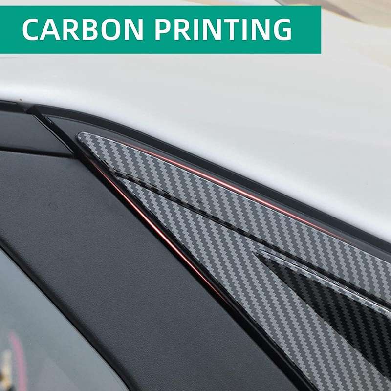 for CN7 2020-2021 2PCS/Set Rear Side Window Shutters Decoration Trim Body Kits Carbon Look