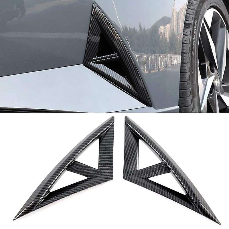 for CN7 2021 Car Accessories Front & Rear Fog Light Lamp Decoration Cover Trim Frame Carbon Fiber Gr