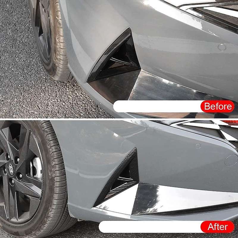 for CN7 2021 Car Accessories Front & Rear Fog Light Lamp Decoration Cover Trim Frame Carbon Fiber Gr