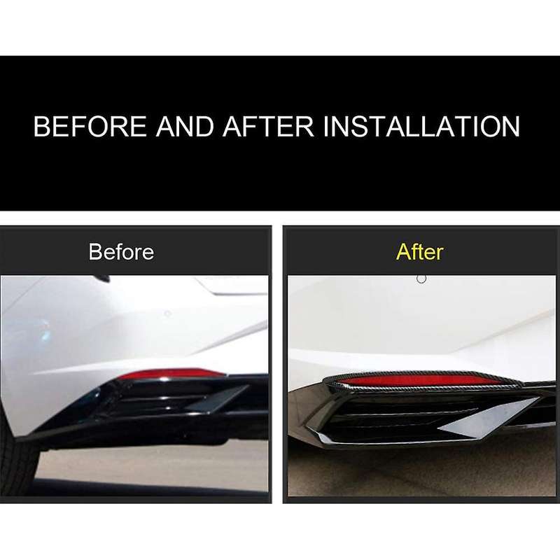 for CN7 2021 Car Accessories Front & Rear Fog Light Lamp Decoration Cover Trim Frame Carbon Fiber Gr