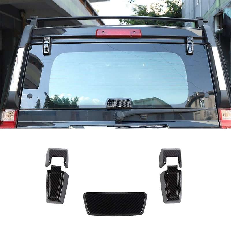 for Commander 2006-2010 Car Rear Window Glass Hinge Cover Trim Sticker Accessories ABS Carbon Fiber