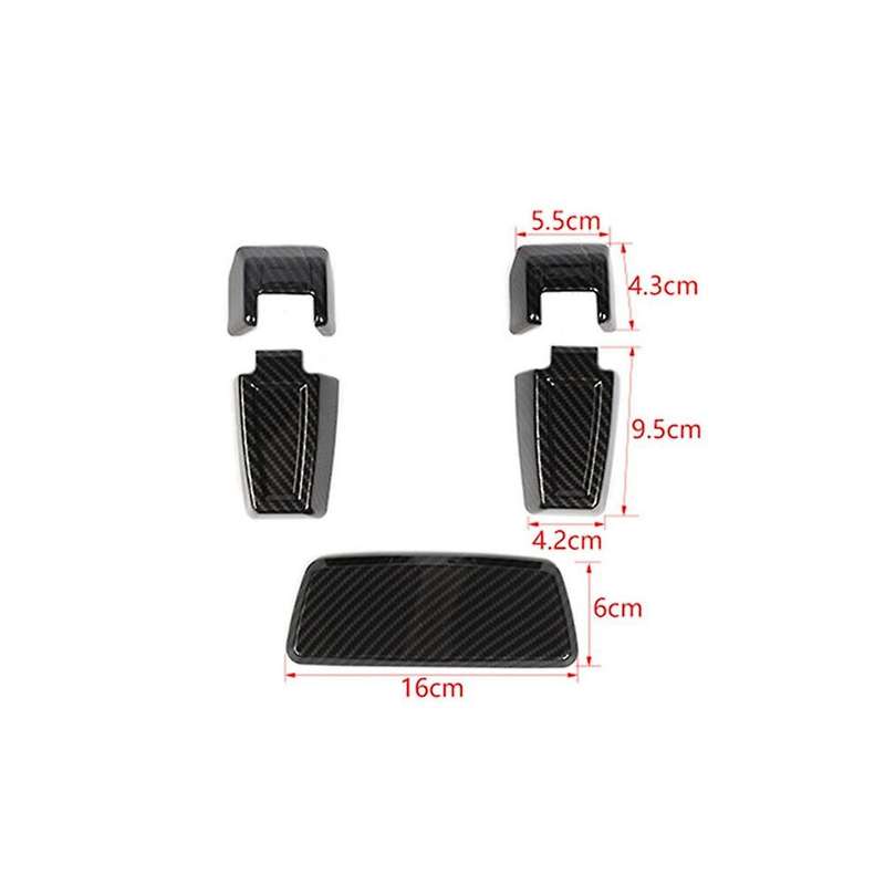 for Commander 2006-2010 Car Rear Window Glass Hinge Cover Trim Sticker Accessories ABS Carbon Fiber