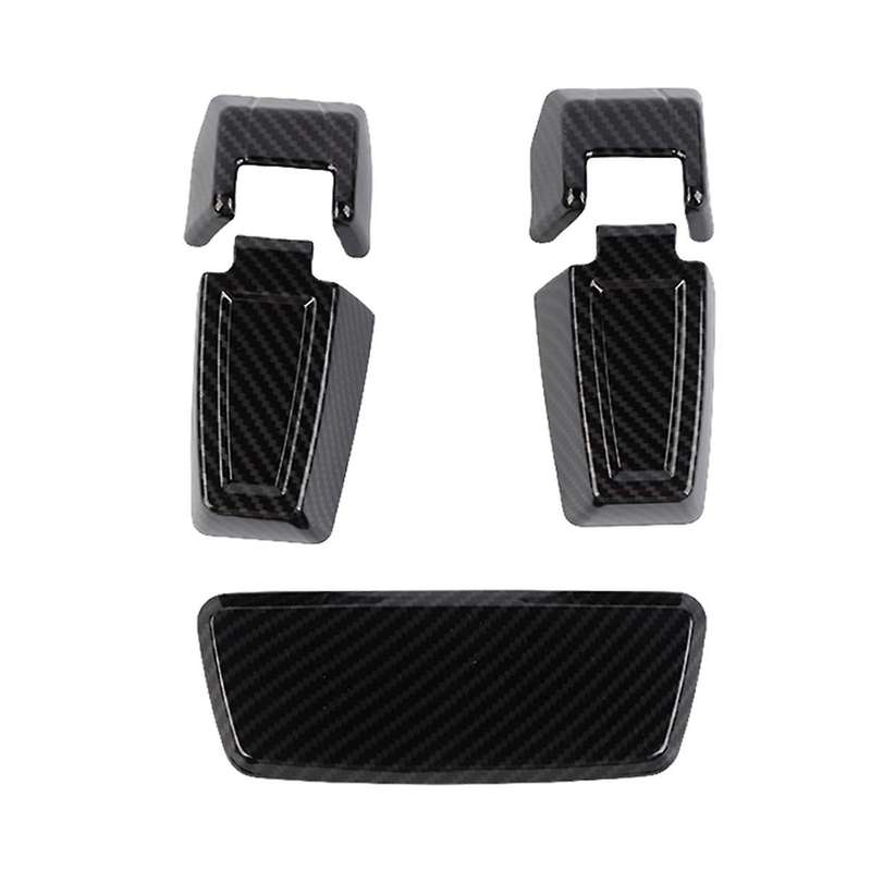 for Commander 2006-2010 Car Rear Window Glass Hinge Cover Trim Sticker Accessories ABS Carbon Fiber