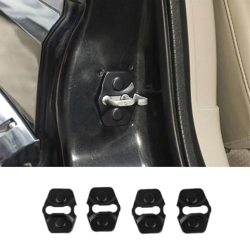for Commander 2006-2010 Car Door Lock Buckle Protector Cover Trim Accessorie ABS Black 4PCS