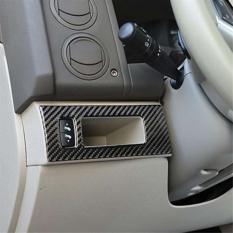 for Commander 2006-2010 Carbon Fiber Car Center Console Dashboard Panel Cover Trim Sticker Accessor