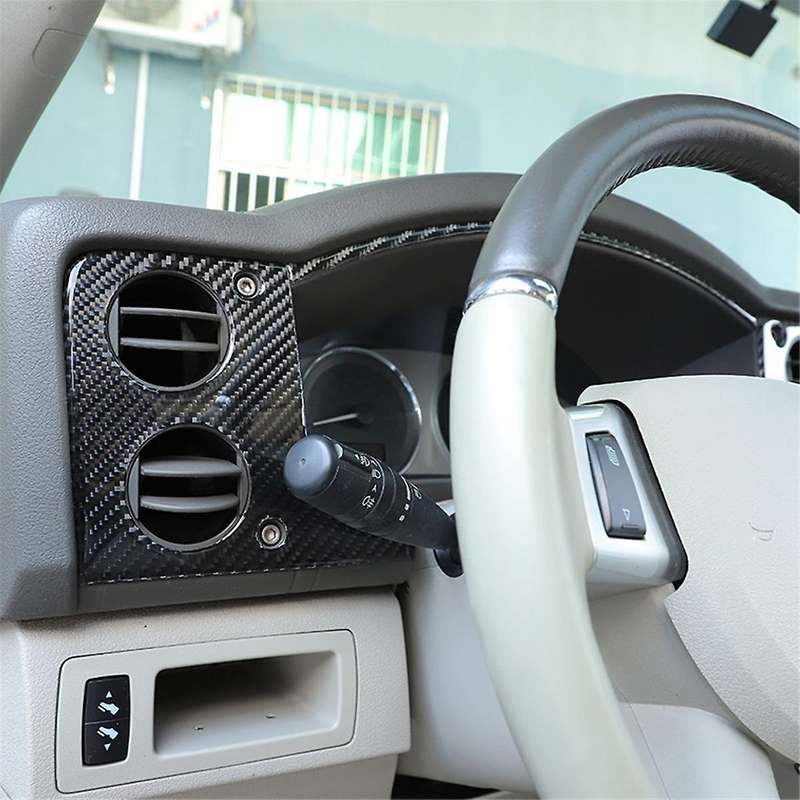 for Commander 2006-2010 Carbon Fiber Car Center Console Air Condition Vent Cover Trim Kit Sticker Ac