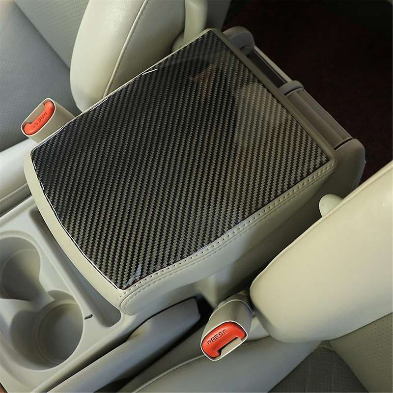 for Commander 2006-2010 Carbon Fiber Car Center Console Armrest Box Panel Cover Trim Sticker Access