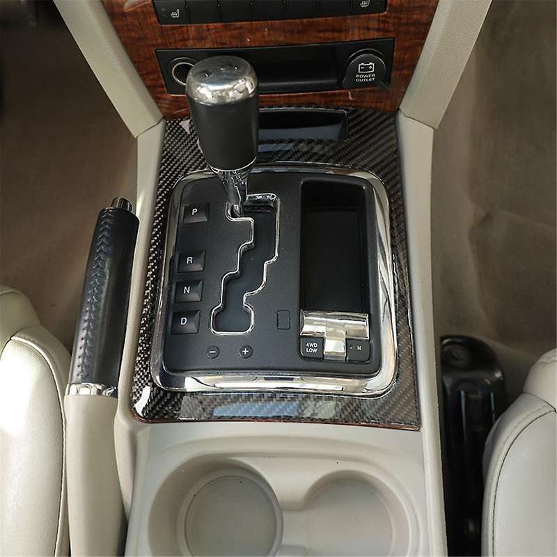 for Commander 2006-2010 Carbon Fiber Car Central Control Gear Shift Panel Cover Trim Sticker Access