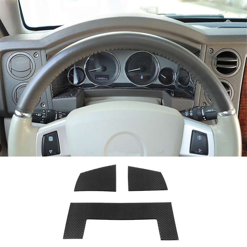 for Commander 2006-2010 Carbon Fiber Car Dashboard Panel Cover Trim Decor Sticker Accessories
