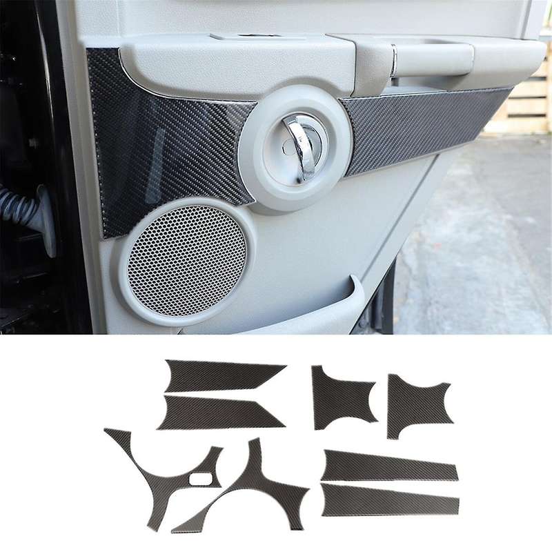 for Commander 2006-2010 Carbon Fiber Car Door Panel Cover Decorative Trim Sticker Accessories