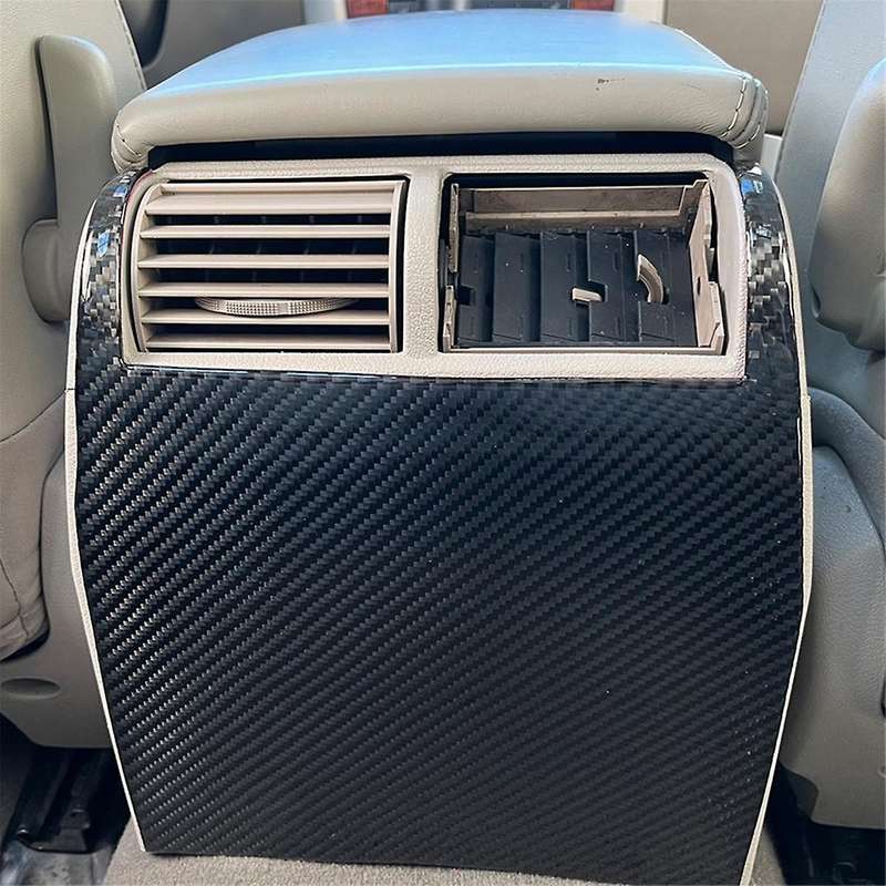 for Commander 2006-2010 Carbon Fiber Car Rear Outlet Panel Cover Trim Sticker Accessories
