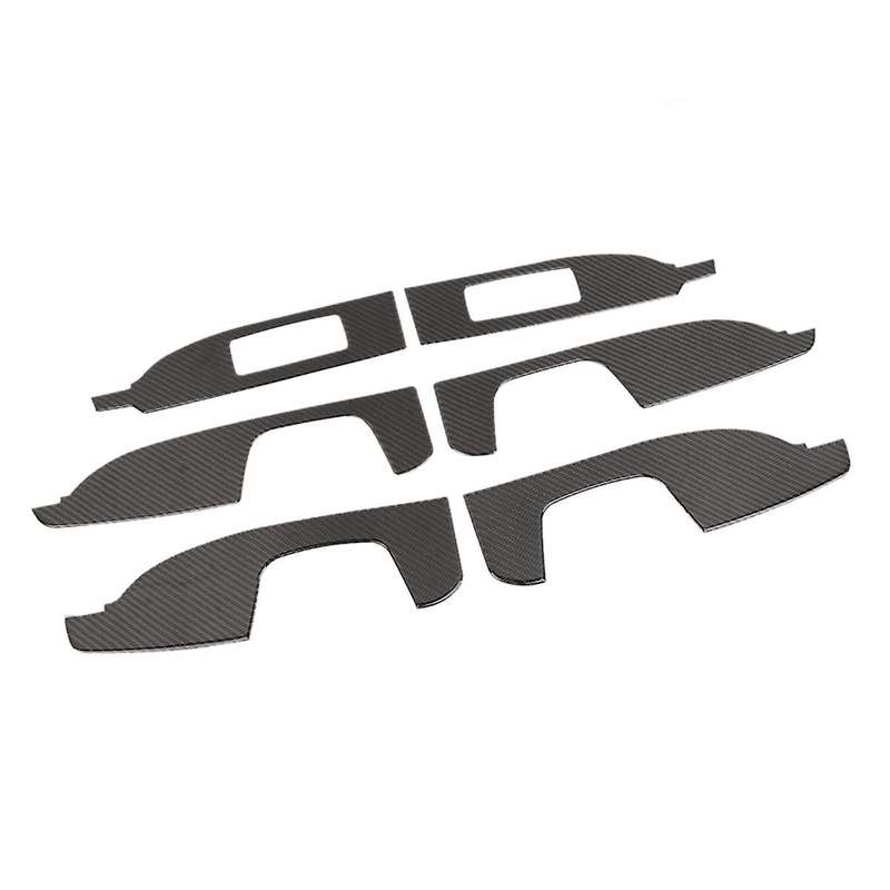 for Commander 2006-2010 Carbon Fiber Car Door Armrest Panel Cover Trim Sticker Accessories