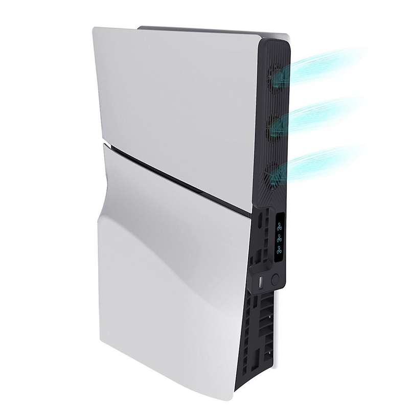 for Cooling Fan Console Rear Cooling Fan 9500RPM Air Cooler with 3 Fans Speed for PS Slim Console Co