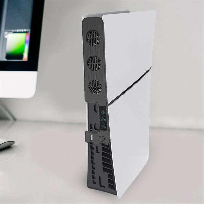 for Cooling Fan Console Rear Cooling Fan 9500RPM Air Cooler with 3 Fans Speed for PS Slim Console Co