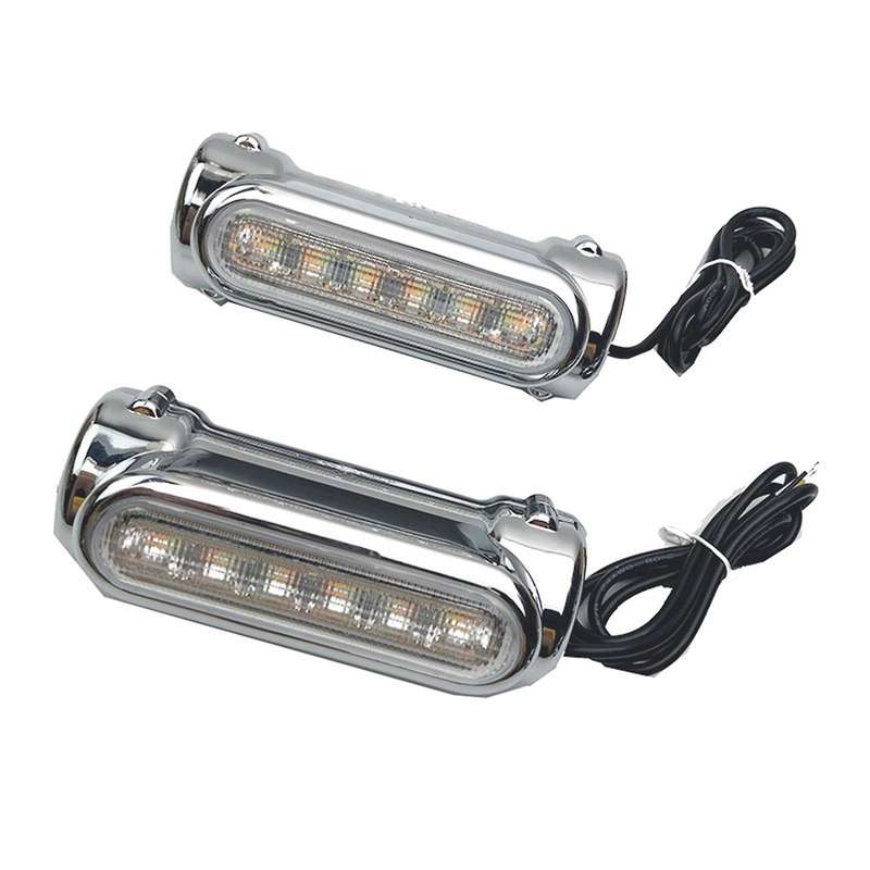 for Crash Bars Touring Bikes Motorcycle Highway Bar Switchback Driving Light Silver+Smoky
