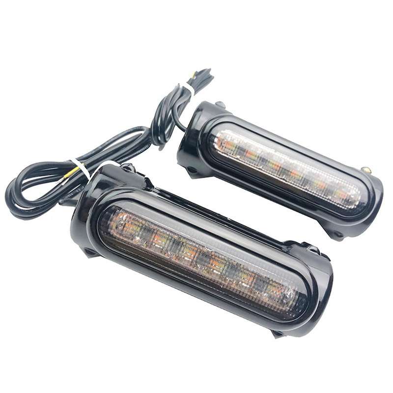 for Crash Bars Touring Bikes Motorcycle Highway Bar Switchback Driving Light Silver+Smoky