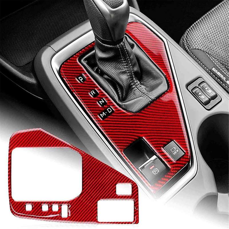 for Crosstrek 2022-2024 LHD Soft Carbon Fiber Car Center Console Gear Shift Panel Cover Trim Accesso