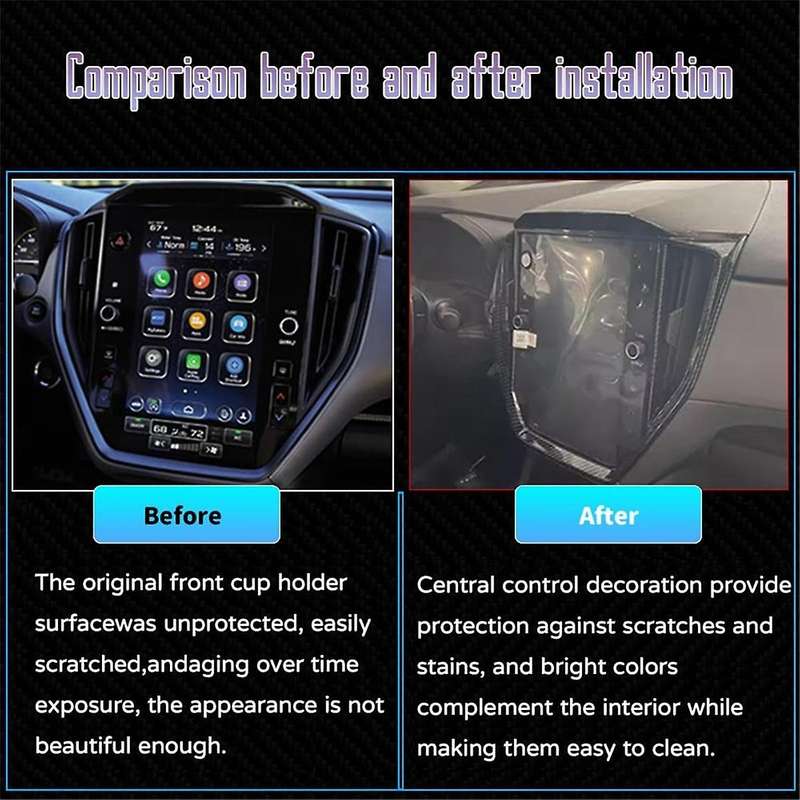 for Crosstrek 2023 2024 Car Center Console Navigation Panel Air Outlet Cover Trim Accessories (abs C