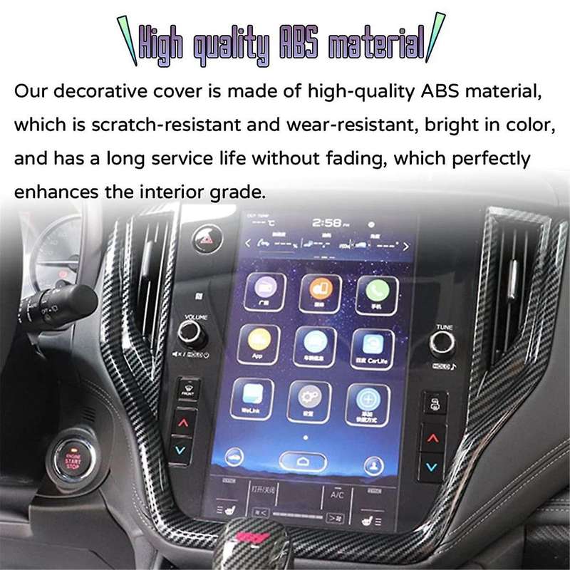 for Crosstrek 2023 2024 Car Center Console Navigation Panel Air Outlet Cover Trim Accessories (abs C